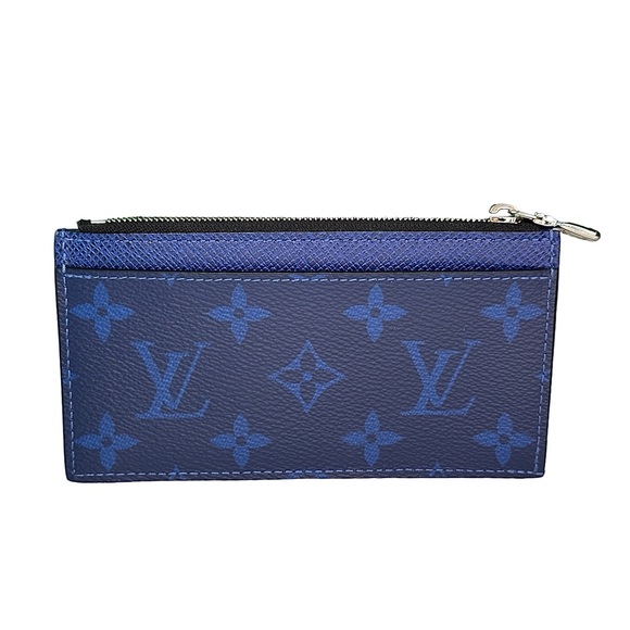 SOLD Louis Vuitton Taigarama Coin Card Holder Cobalt Blue - Picture 2 of 10